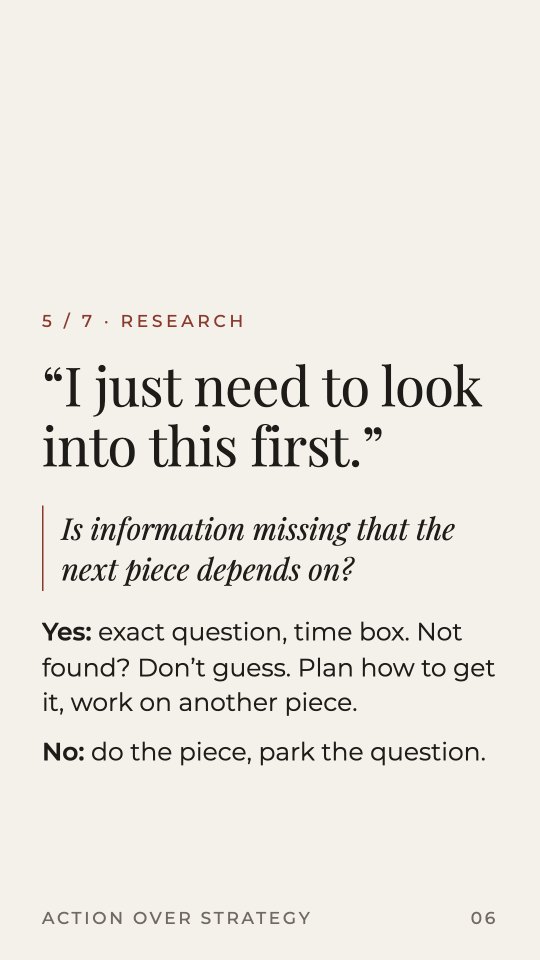 Stall card on a phone: I just need to look into this first